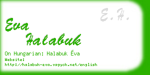 eva halabuk business card